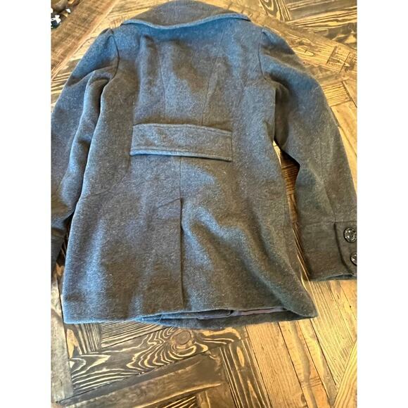 Steve Madden Wool Blend Pea Coat Jacket Women Medium Gray Neutral Minimalist - Picture 9 of 13
